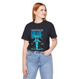 Blue Formula Race Car Graphic Unisex Heavy Cotton Tee High Speed Streetwear for Motorsport Fans and Racing Lifestyle Enthusiasts