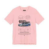 Silver Blue Street Racing Artwork Unisex Heavy Cotton Tee High Performance Inspired Graphic Shirt For Car Lovers And Urban Streetwear Fans