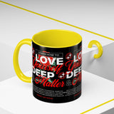 Love Yourself Deep Accent Coffee Mug 11oz 15oz Self Love Motivational Quote Cup Rose Graphic Positive Affirmation Daily Inspiration Empowerment Gift Mug