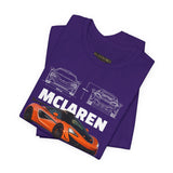 Orange Hypercar Blueprint Unisex Heavy Cotton Tee High Detail Automotive Art Streetwear Graphic for Car Enthusiasts and Daily Wear