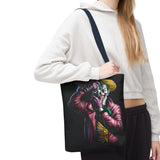 Snapshot of Madness Art Eco Tote Bag Dark Comic Neon Design Premium Canvas Reusable Shopping Bag Streetwear Lifestyle Accessory for Creative Thinkers Artists and Urban Dreamers