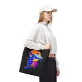Ballena Cosmic Whale Art Eco Tote Bag Vibrant Geometric Ocean Design Durable Canvas Reusable Shopping Bag Premium Artistic Streetwear Accessory Perfect Gift for Nature Lovers Dreamers and Creative Thinkers