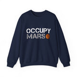 Mars Exploration Unisex Crewneck Sweatshirt Futuristic Space Adventure Graphic Cozy Sci Fi Design Inspirational Streetwear Perfect Gift for Space Lovers and Dreamers