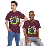 Destiny Fearless Pursuit of Happiness Unisex Heavy Cotton Tee Gothic Skeleton Hands Globe Graphic Streetwear Bold Motivational T Shirt