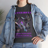 Butterfly Holographic Graphic Black Unisex Heavy Cotton bT Shirt Where Elegance Takes Flight Aesthetic Trendy Streetwear Fashion Outfit