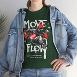 Move With Flow Breakdance Graphic Unisex Heavy Cotton Tee Hip Hop Streetwear Dance Rhythm Urban Style T Shirt
