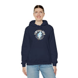 Temporal Echo Lightning Globe Graphic Unisex Heavy Blend Hooded Sweatshirt Futuristic Sci-Fi Streetwear Hoodie Bold Energy