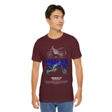 YZ Motocross Dirt Bike Blueprint Graphic Unisex Heavy Cotton Tee Off Road Racing Inspired Streetwear Gift for Riders and Bike Lovers