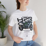 Kawasaki Ninja H2R Inspired Hyperbike Graphic Unisex Heavy Cotton Tee Streetwear Racing Style Motorcycle Art Shirt for Speed Lovers and Track Enthusiasts