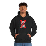 Air Ascent Unisex Hoodie Heavy Blend Motivational Streetwear Bold Red Black Athletic Design Premium Comfort Warm Hustle Fashion For Dreamers Achievers And Everyday Warriors