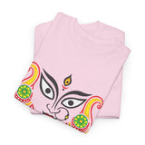 Divine Maa Durga Trinetra Minimal Art T Shirt Hindu Goddess Shakti Bhavani Devi Graphic Tee Spiritual Devotional Streetwear Navratri Festival Ethnic Indian Culture Unisex Cotton Casual Wear Gift For...