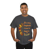 Ho’oponopono Sunflower Unisex T Shirt Healing Affirmation Tee Spiritual Gratitude Mindfulness Inspired Positive Energy Heavy Cotton Graphic Top