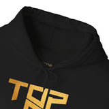 Top G Andrew Tate Graphic Hoodie Black Unisex Streetwear Motivational Hustle Pullover Sweatshirt Gold Typography Design