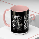 Inspire Strength Ignite Courage Ceramic Mug Motivational Coffee Cup Bold Graphic Durable Everyday Drinkware