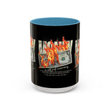 Money Is Not Just Currency Burning Dollar Graphic Accent Coffee Mug 11oz 15oz Hustler Motivational Cash Fire Design