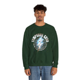 Temporal Echo Lightning Globe Graphic Unisex Heavy Blend Crewneck Sweatshirt Futuristic Sci-Fi Streetwear Pullover