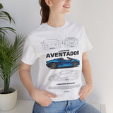 Blue Supercar Roadster Inspired Side Profile Art Unisex Tee Luxury Performance Streetwear Graphic Shirt