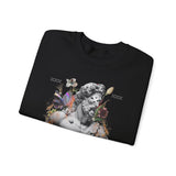 Sadness Crewneck Sweatshirt Unisex Heavy Blend Greek Statue Art Design Emotional Aesthetic Streetwear Gothic Vintage Fashion Artistic Expression Pullover