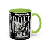 Heavenly Bond Accent Coffee Mug 11oz 15oz Angel And Lion Statue Spiritual Artistic Graphic Ceramic Cup Bold Motivational Streetwear Inspired Fashion Drinkware