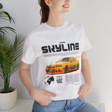 JDM Street Racing Legend Skyline R34 Inspired Supra MK4 Style Unisex Graphic Tee Japanese Drift Car Culture Motorsport Streetwear Shirt