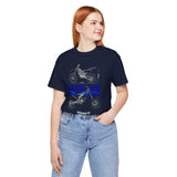 YZ Motocross Dirt Bike Blueprint Graphic Unisex Heavy Cotton Tee Off Road Racing Inspired Streetwear Gift for Riders and Bike Lovers