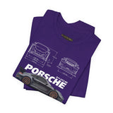Ultra Sleek Performance Sports Coupe Blueprint Art Unisex Heavy Cotton Tee for Car Lovers and Streetwear Fans