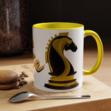 Tate Knight Logo Accent Coffee Mug 11oz 15oz Gold Foil Chess Horse Design Motivational Hustler Ceramic Cup Bold Luxury Inspired Streetwear Gift Drinkware