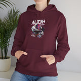 Aliens Exist UFO Graphic Unisex Heavy Blend Hooded Sweatshirt Sci Fi Streetwear Alien Space Hoodie
