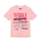 Pink Custom Roadster Blueprint Art Unisex Heavy Cotton Tee Retro Tuner Inspired Streetwear Graphic Shirt for Car Lovers and Daily Casual Wear