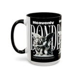 Heavenly Bond Accent Coffee Mug 11oz 15oz Angel And Lion Statue Spiritual Artistic Graphic Ceramic Cup Bold Motivational Streetwear Inspired Fashion Drinkware