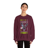 The Charmer Unisex Heavy Blend Crewneck Sweatshirt Futuristic Butterfly Neon Cyber Aesthetic Graphic Pullover Streetwear Fashion