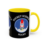 Rocket Science Rocks Accent Coffee Mug 11oz 15oz Space Lover Science Gift Black White Two Tone Ceramic Cup