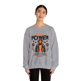 Mask Power Anonymous Strength Graphic Unisex Heavy Blend Crewneck Sweatshirt Bold Urban Hacker Inspired Streetwear Empowerment Pullover