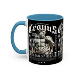 Cronus The Dark Sovereign Accent Coffee Mug 11oz 15oz Greek Mythology Statue Graphic Gothic Streetwear Bold Artistic Ceramic Cup