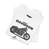 Harley Davidson Sportster Inspired Cruiser Motorcycle Blueprint Graphic Unisex Heavy Cotton Tee Premium Biker Streetwear T Shirt for Riders Enthusiasts Everyday Wear