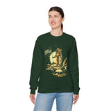 Lunar Legacy Astronaut Art Unisex Heavy Blend Crewneck Sweatshirt Bold Space Exploration Graphic Streetwear Pullover Premium Cosmic Design Soft Fleece Warm Comfortable Everyday Wear Perfect Gift for...