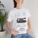Ultra Sleek Performance Sports Coupe Blueprint Art Unisex Heavy Cotton Tee for Car Lovers and Streetwear Fans