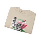 Freedom Snake And Rose Crewneck Comfortable Unisex Sweatshirt Motivational Streetwear Bold Floral Empowerment Design For Resilience And Strength Perfect Gift For Friends Birthdays Cozy Days Casual Wear