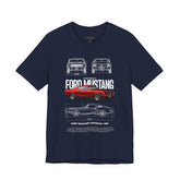Ford Mustang Classic 1965 Fastback Muscle Car Illustration Unisex Heavy Cotton Tee Retro Collector Streetwear Gift Shirt