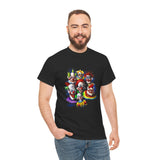 Chaos Clown Crew Unisex Heavy Cotton Tee Vibrant Horror Art Streetwear Design For Bold Confidence, Fearless Energy, And Dark Humor Lovers