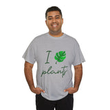 I Love Plants Unisex Heavy Cotton Tee Eco Friendly Botanical Leaf Nature Lover Green Gardening T Shirt Sustainable Plant Parent Gift For Gardeners
