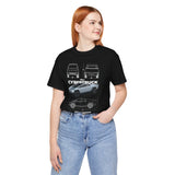 Futuristic Electric Pickup Blueprint Art Unisex Heavy Cotton Tee Bold Streetwear Graphic Shirt For Car Lovers And Tech Enthusiasts