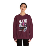 Aliens Exist UFO Graphic Unisex Heavy Blend Crewneck Sweatshirt Sci Fi Streetwear Alien Space Pullover