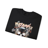Death Silence Skull Fire Graphic Unisex Heavy Blend Crewneck Sweatshirt Gothic Horror Streetwear Bold Vintage Dark Flame Skull Pullover