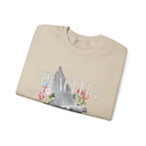 Peaceful Dove Floral Crewneck Sweatshirt Comfortable Unisex Pullover Motivational Streetwear Bold Graphic Design Symbol of Peace Perfect Gift for Friends Birthdays Cozy Days Casual Wear