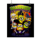 Halloween Cartoon Monsters Matte Vertical Poster Spooky Wall Art for Home Décor Fun Halloween Gift for Horror Lovers and Fall Aesthetic Rooms