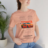Legendary Orange Street Racer Blueprint Tee Unisex Heavy Cotton Retro Tuner Car Art Graphic Shirt for Enthusiasts