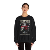 Heavens Hallucinations Crewneck Comfortable Unisex Heavy Blend Sweatshirt Artistic Streetwear Bold Floral Graphic Design for Self Expression Perfect Gift for Friends Birthdays Cozy Days