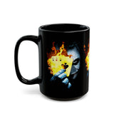 The Jocker Burning Aces Mug 11oz & 15oz Fiery Gothic Coffee Cup Bold Dark Art Design for Risk Takers, Gamers, and Fearless Morning Energy Lovers