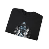 Existence Dystopian Society Cyborg Unisex Heavy Blend Crewneck Sweatshirt Futuristic Sci Fi Robotic Graphic Cyberpunk Streetwear Pullover